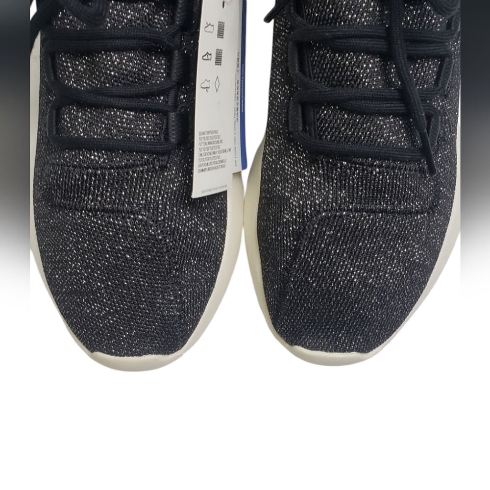 NWT Adidas Tubular Shadow Knit Black Glitter Sneakers Size 8 Athletic - Picture 6 of 14